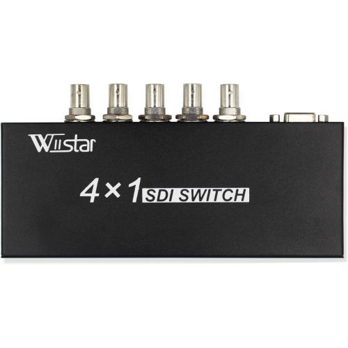  Wiistar 4x1 3Gbs SDI Switcher with ReClock Technology, supports SD-SDI, HD-SDI and 3G-SDI up to 1320 Ft (4 inputs and 1 output)