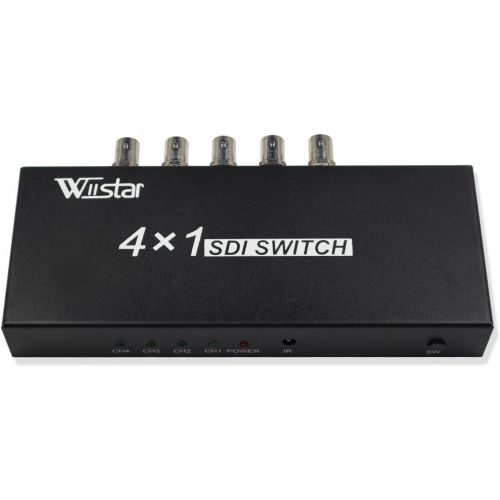  Wiistar 4x1 3Gbs SDI Switcher with ReClock Technology, supports SD-SDI, HD-SDI and 3G-SDI up to 1320 Ft (4 inputs and 1 output)