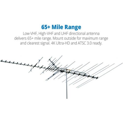  Winegard HD8200U Platinum Series Long Range Outdoor TV Antenna (Digital, 4K Ultra-HD Ready, ATSC 3.0 Ready, Low-VHF, High-VHF, UHF - 65+ Mile Long Range HD Antenna