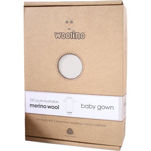  Visit the Woolino Store Woolino Infant Gown, 100% Superfine Merino Wool, for Babies 0-6 Months