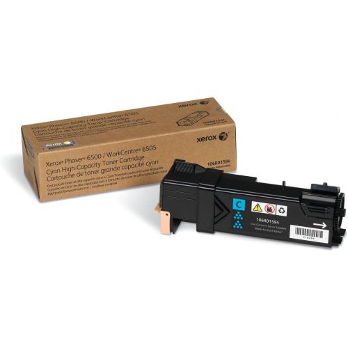 Xerox High Yield Black and Standard Yield Color Toner Cartridge Set for Phaser 6500, WorkCentre 6505