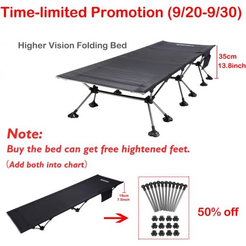  YAHILL Ultralight Folding Camping Cot Sleeping Collapsible Portable Foldable Bed Aluminum Replacements for Tent Backpack, Adults Youth Outdoor Travel Hiking Fishing Hunting