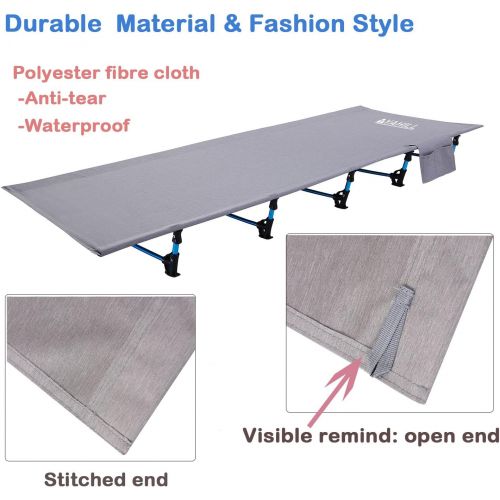  YAHILL Ultralight Folding Camping Cot Sleeping Collapsible Portable Foldable Bed Aluminum Replacements for Tent Backpack, Adults Youth Outdoor Travel Hiking Fishing Hunting