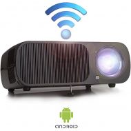 Yuntab Mini Video WiFi Projector Android BL20 200 Portable 2600 Lumens 3D Best Mini LCD Wireless Home Cinema Theater Projector Supports HD 1080p - Support WiFi