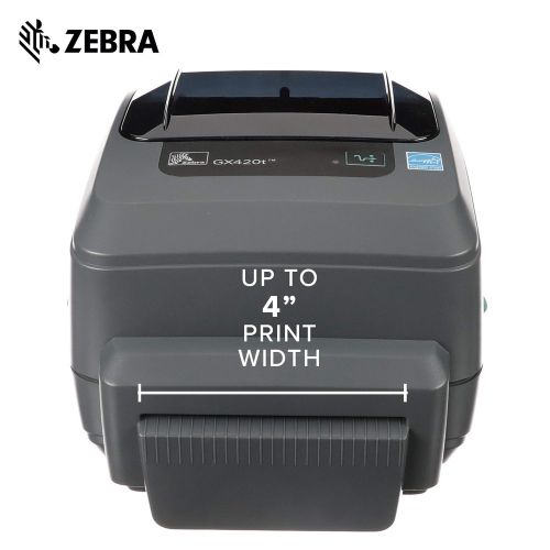  [아마존베스트]ZEBRA Zebra - GX420t Thermal Transfer Desktop Printer for Labels, Receipts, Barcodes, Tags, and Wrist Bands - Print Width of 4 in - USB, Serial, and Ethernet Port Connectivity (Includes