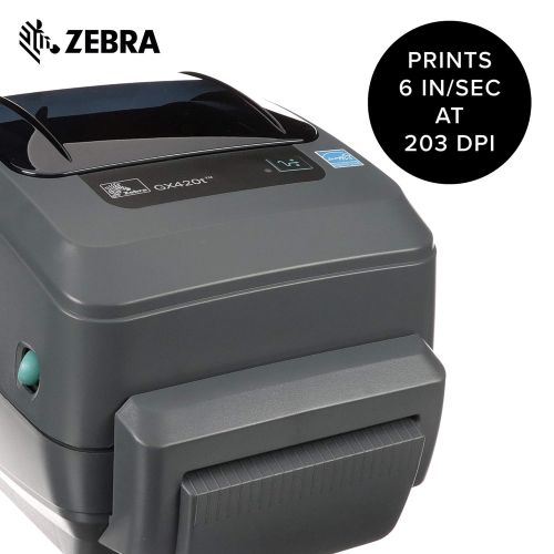  [아마존베스트]ZEBRA Zebra - GX420t Thermal Transfer Desktop Printer for Labels, Receipts, Barcodes, Tags, and Wrist Bands - Print Width of 4 in - USB, Serial, and Ethernet Port Connectivity (Includes