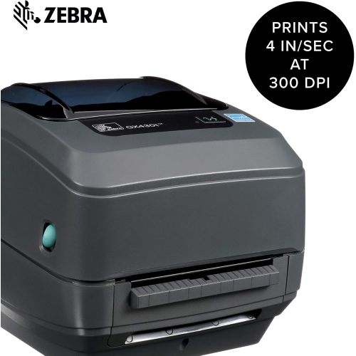  [아마존베스트]ZEBRA Zebra - GX430t Thermal Transfer Desktop Printer for Labels, Receipts, Barcodes, Tags, and Wrist Bands - Print Width of 4 in - USB, Serial, and Parallel Port Connectivity (Includes