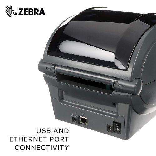  [아마존베스트]ZEBRA Zebra - GK420t Thermal Transfer Desktop Printer for Labels, Receipts, Barcodes, Tags, and Wrist Bands - Print Width of 4 in - USB and Ethernet Port Connectivity