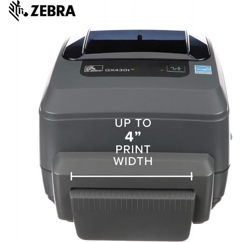  [아마존베스트]ZEBRA Zebra - GX430t Thermal Transfer Desktop Printer for Labels, Receipts, Barcodes, Tags, and Wrist Bands - Print Width of 4 in - USB, Serial, Parallel, and Ethernet Port Connectivity