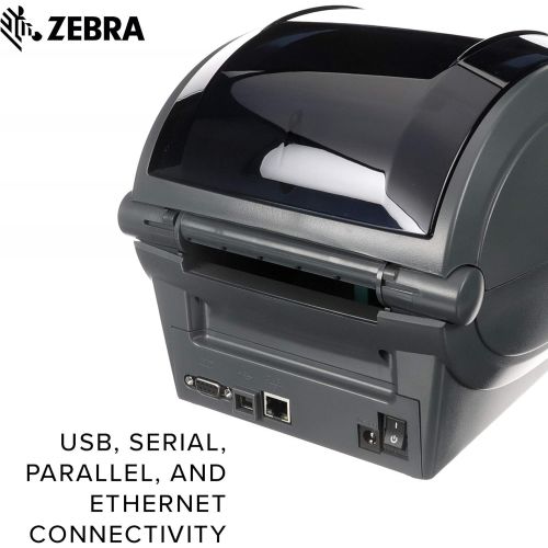  [아마존베스트]ZEBRA Zebra - GX430t Thermal Transfer Desktop Printer for Labels, Receipts, Barcodes, Tags, and Wrist Bands - Print Width of 4 in - USB, Serial, Parallel, and Ethernet Port Connectivity