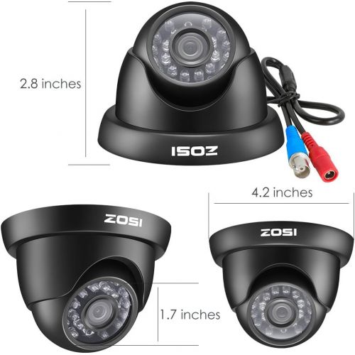  ZOSI 8CH 1080P Video Security DVR System and (4) HD 2.0MP 1920TVL Surveillance Indoor Outdoor CCTV Cameras with 65ft Night Vision, 1TB Hard Drive, ,Motion Alert, Smartphone, PC Eas