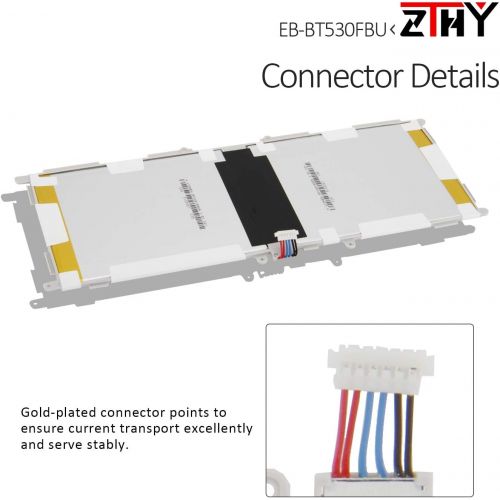  [아마존베스트]ZTHY EB-BT530FBU Battery for Samsung Galaxy Tab 4 10.1 SM-T530 (WiFi) SM-T530NU SM-T531 (3G&WiFi) SM-T535 (3G, 4G/LTE&WiFi) SM-T537 Series Tablet PC EB-BT530FBC EB-BT530FBE With To