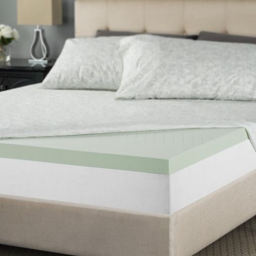  Visit the Zinus Store Zinus 2 Inch Green Tea Memory Foam Mattress Topper, Full