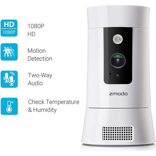  Zmodo 1080P IP Camera, WiFi Wireless Home Indoor Security Camera, with PanZoom, Motion Tracker, Two-Way Audio, Activity & Sensor Alerts, Night Vision, Cloud Service Available - Al