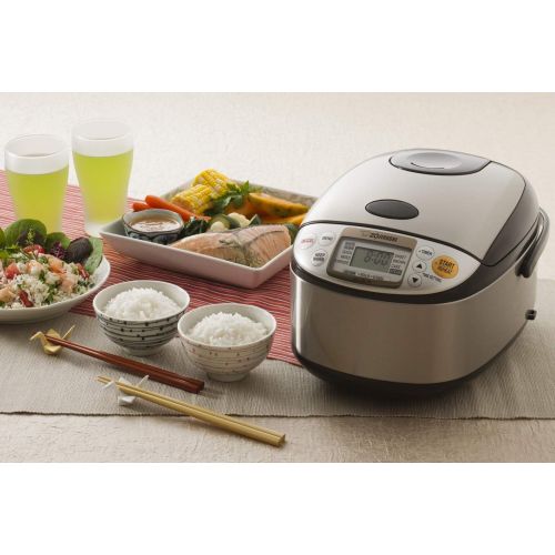  Visit the Zojirushi Store Zojirushi NS-TSC10 5-1/2-Cup (Uncooked) Micom Rice Cooker and Warmer, 1.0-Liter