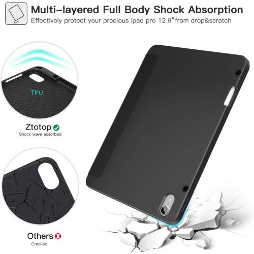  [아마존베스트]Ztotop Case for iPad Pro 12.9 Inch 2018, Full Body Protective Rugged Shockproof Case with iPad Pencil Holder, Auto Sleep/Wake, Support iPad Pencil Charging for iPad Pro 12.9 Inch 3