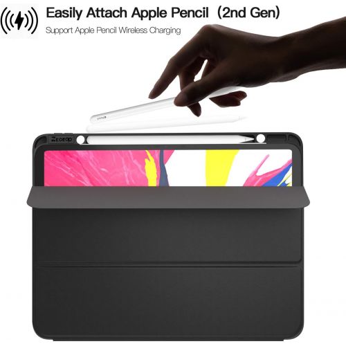  [아마존베스트]Ztotop Case for iPad Pro 12.9 Inch 2018, Full Body Protective Rugged Shockproof Case with iPad Pencil Holder, Auto Sleep/Wake, Support iPad Pencil Charging for iPad Pro 12.9 Inch 3