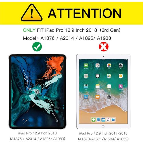  [아마존베스트]Ztotop Case for iPad Pro 12.9 Inch 2018, Full Body Protective Rugged Shockproof Case with iPad Pencil Holder, Auto Sleep/Wake, Support iPad Pencil Charging for iPad Pro 12.9 Inch 3