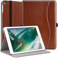 [아마존베스트]Ztotop New IPad 9.7 Inch 2018/2017 Case,Premium PU Leather Business Slim Folding Stand Folio Cover with Auto Wake/Sleep,Pencil Holder and Multiple Viewing Angles,Brown