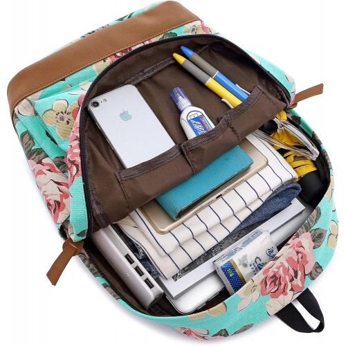  Abshoo Canvas Dot Backpack Cute Teen Girls Backpacks Set 3 Pcs School Bookbags