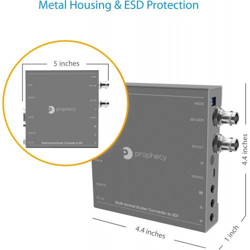  Gofanco gofanco Prophecy Multi Video Format to SDI Scaler Converter  Input HDMIMini DPVGA, SDI Output up to 3GHDSD-SDI, SDI Loopout, Frame Rate Conversion (PRO-Scaler2SDI)
