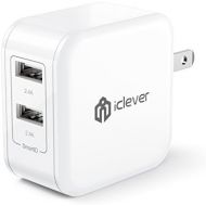 [아마존베스트]IClever iClever USB Wall Charger, BoostCube 24W Dual Port Charger with SmartID Technology and Foldable Plug, for iPhone Xs/XS Max/XR/X/8 Plus/8/7 Plus/7/6S/6 Plus, iPad Pro Air/Mini, Samsu