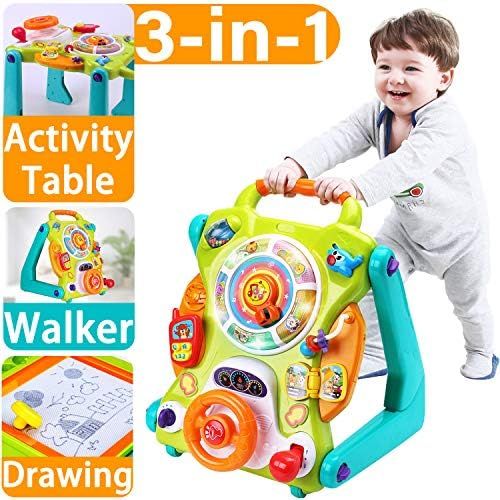  [아마존베스트]IPlay, iPlay, iLearn Baby Sit to Stand Walkers Toys, Kids Activity Center, Toddlers Musical Fun Table, Lights n Sounds, Learning, Birthday Gift for 6, 9, 12, 18 Month, 1, 2 Year Olds, Inf