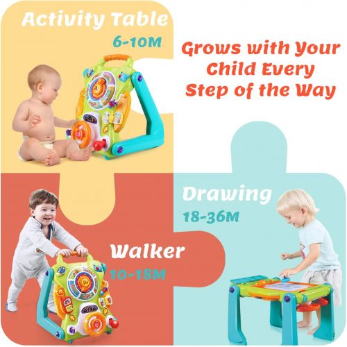  [아마존베스트]IPlay, iPlay, iLearn Baby Sit to Stand Walkers Toys, Kids Activity Center, Toddlers Musical Fun Table, Lights n Sounds, Learning, Birthday Gift for 6, 9, 12, 18 Month, 1, 2 Year Olds, Inf