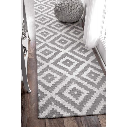  Visit the nuLOOM Store nuLOOM Kellee Contemporary Wool Area Rug, 6 Round, Grey