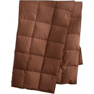 Puredown puredown All Season Goose Down Windproof Sport Blanket with DownProof Peach Skin Fabric Packable Throw Navy 50 x 70