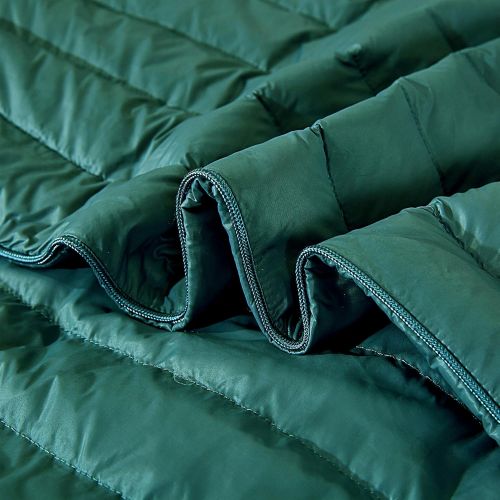  Puredown puredown Nylon White Goose Down IndoorOutdoor Camping Blanket Green