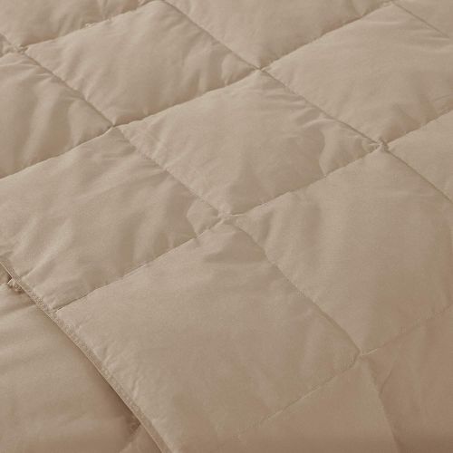  Puredown puredown Natural Down Packable Throw Sport Blanket for Indoor Home and Outdoor use Peach Skin Fabric for Downproof Khaki 50 70