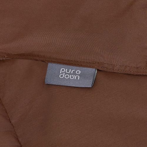  Puredown puredown Natural Down Packable Throw Sport Blanket for Indoor Home and Outdoor use Peach Skin Fabric for Downproof Khaki 50 70