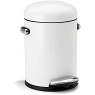 [아마존베스트]Simplehuman simplehuman 4.5 Litre Retro Bin, White Steel