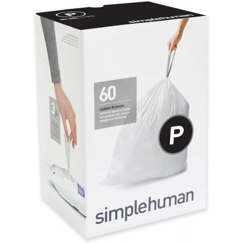 심플휴먼 [아마존베스트]Simplehuman Code P 60-Count 13-16-Gallon Custom Fit Liners