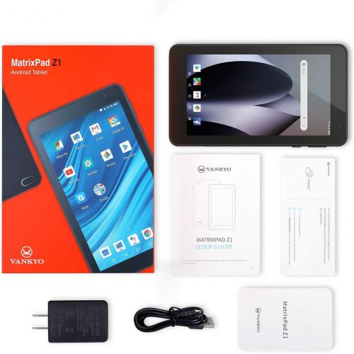  [아마존베스트]Vankyo MatrixPad Z1 7 inch Tablet, Android 8.1 Oreo Go Edition, 32GB Storage, Quad-Core Processor, IPS HD Display, Wi-Fi, Bluetooth, Black