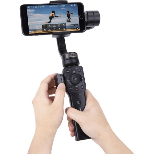 지윤텍 Visit the zhi yun Store Zhiyun Smooth 4 [Official] Handheld Smartphone Gimbal (with Tripod), Black