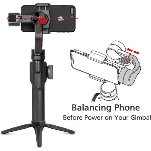 지윤텍 Visit the zhi yun Store Zhiyun Smooth 4 [Official] Handheld Smartphone Gimbal (with Tripod), Black