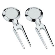 Visol Two-Tone Stainless Steel Golf Divot Tool - Set of Two (2) by Visol