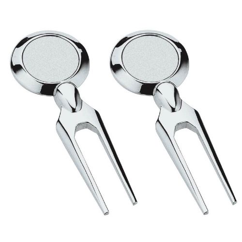  Visol Two-Tone Stainless Steel Golf Divot Tool - Set of Two (2) by Visol