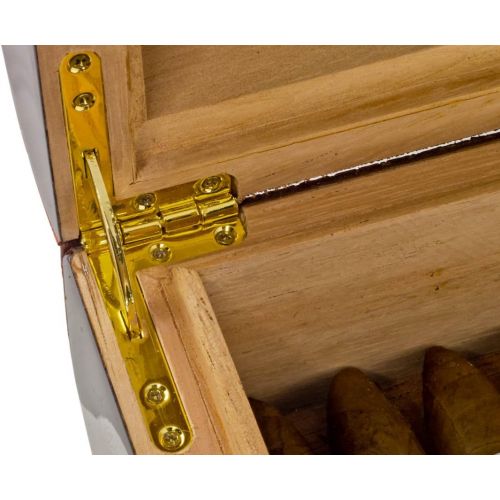  Visol Sobek Brown Leather Desktop Humidor, 10 Cigars