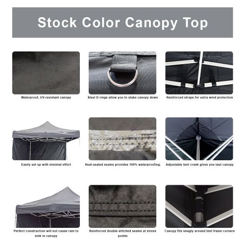  Vispronet 10x15 Red Canopy Tent Kit  Resists up to 30mph Wind Gusts  Includes Aluminum 10ftx15ft Canopy Frame, Water-Resistant Canopy Top, 1 Backwall, 2 Halfwalls, Roller Bag, an