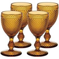 [아마존베스트]Vista Alegre Bicos Amber All Purpose Goblets, Set of 4,