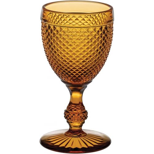  [아마존베스트]Vista Alegre Bicos Amber All Purpose Goblets, Set of 4,