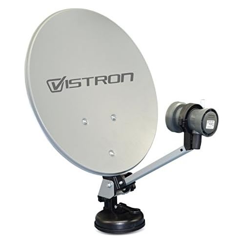  [아마존베스트]-Service-Informationen HDTV Vistron CK1 Camping Satellite System in Case with 20 m Coaxial Cable LNB and Compass