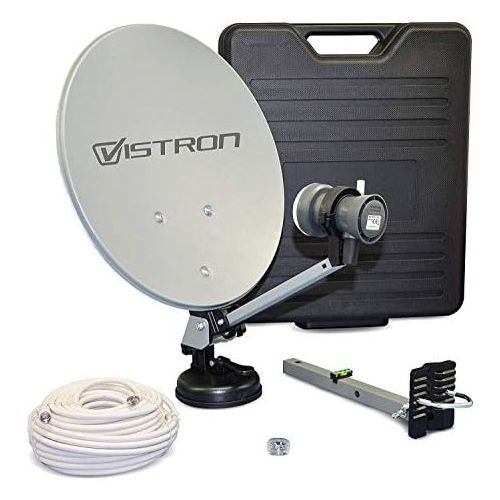  [아마존베스트]-Service-Informationen HDTV Vistron CK1 Camping Satellite System in Case with 20 m Coaxial Cable LNB and Compass