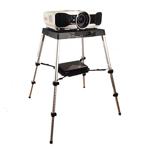  Visual Apex Portable Projector Table Stand with Shelf & Projector Carry Bag, Adjustable 18.5” to 44” high