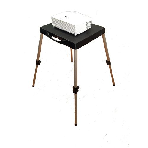  Visual Apex Portable Projector Table Stand with Shelf & Projector Carry Bag, Adjustable 18.5” to 44” high