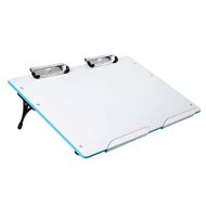 Visual Edge Slant Board (Blue) - Homeschooling Sloped Learning Station for Kids Optimal Reading and Writing - Portable Desktop Magnetic Dry Erase White Board