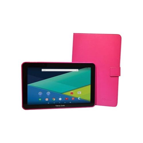  Visual Land PRESTIGE Elite 10QL - Tablet - Android 5.0 (Lollipop) - 16 GB - 10 (1024 x 600) - microSD slot - magenta - with Keyboard Case